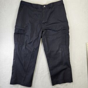 Dickies Mens Black Cargo Pants Relaxed Fit Work Utility Size 44x37